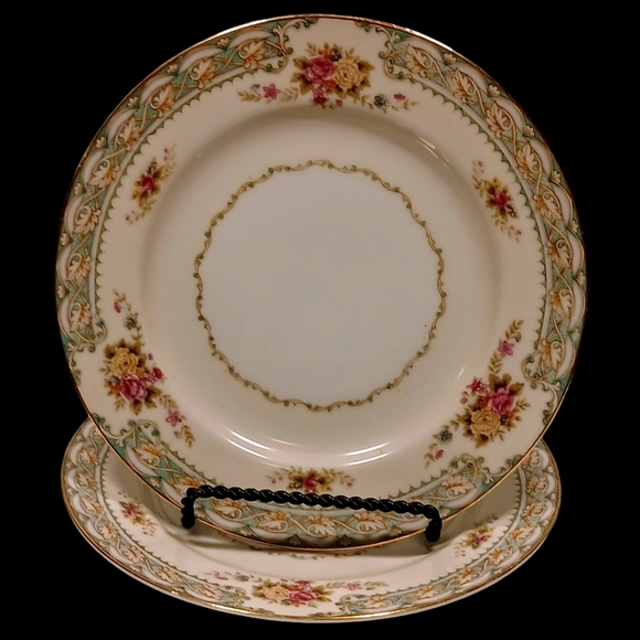 Two FOOTO Occupied Japan Salad, Bread & Butter, Dessert Plates 7-1/4" EUC - Picture 7 of 14